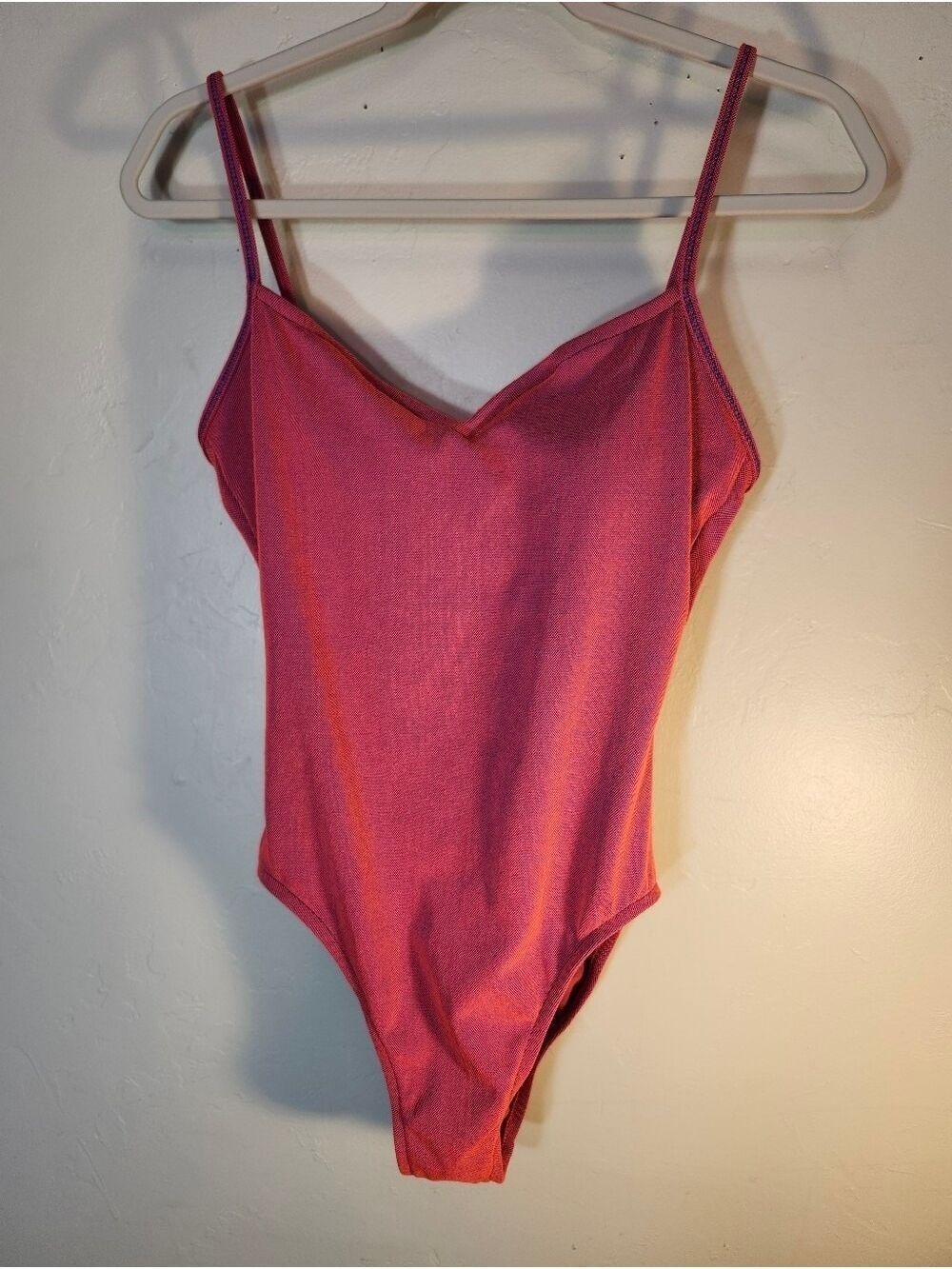 Beach Native Vintage Shimmery Pink/orange Spaghetti-Strap One-Piece Swimsuit